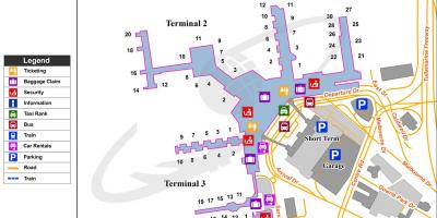 میلبورن Tullamarine ہوائی اڈے کا نقشہ