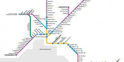 Vline ٹرین کا نقشہ