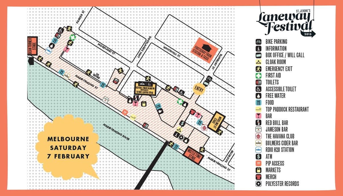 نقشہ کے میلبورن laneways