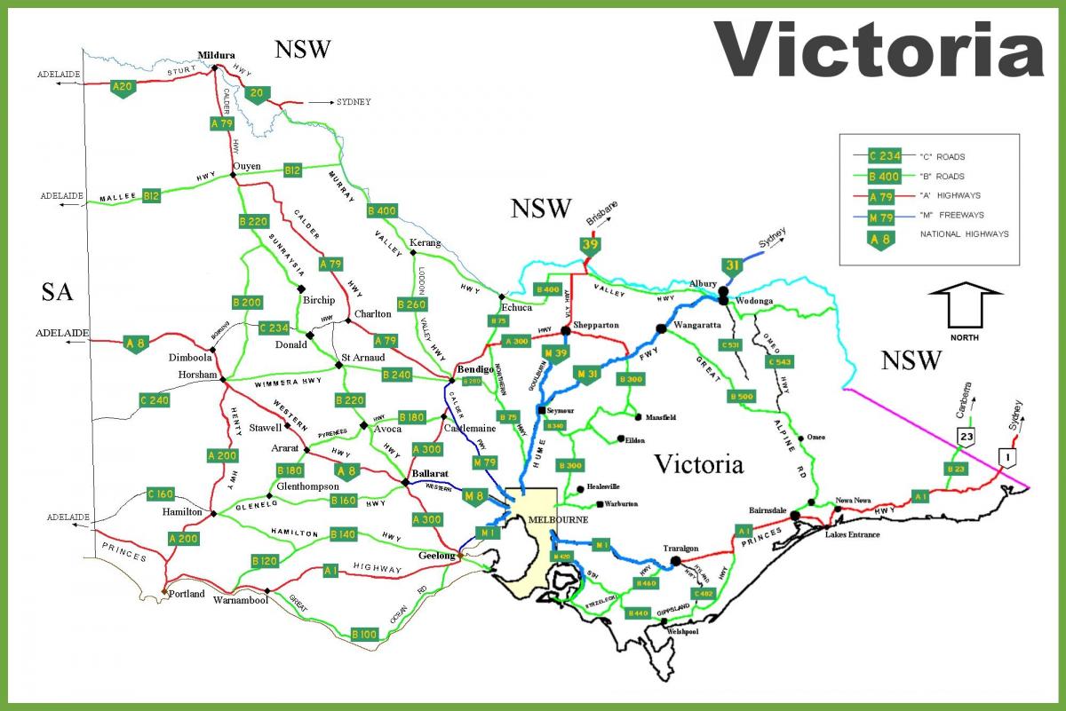 نقشہ کے وکٹوریہ آسٹریلیا