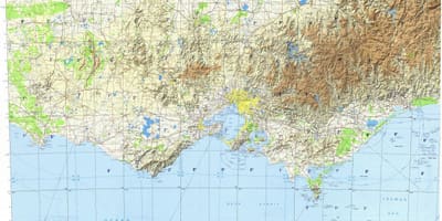 Topographic نقشے کے میلبورن